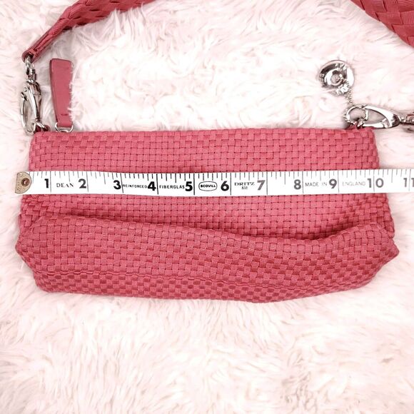 The Sak Small Pink Woven Silver Zipper & Charm Shoulder bag - Picture 11 of 13